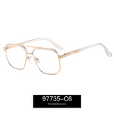 Men’s Square Anti-Blue Light Glasses – Business Style Full Frame Eyewear