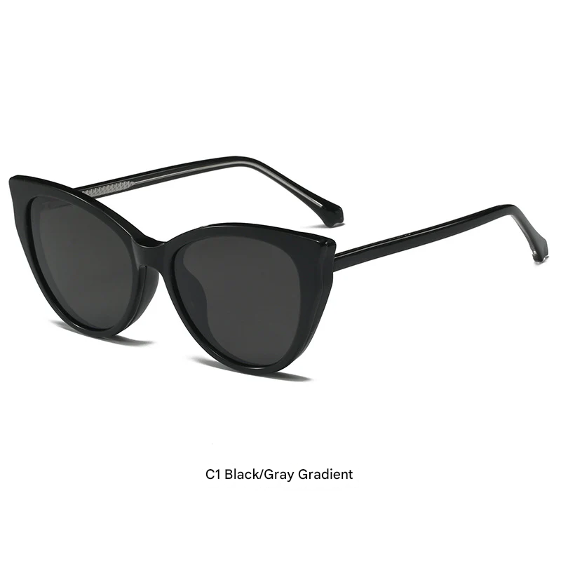 Women’s Magnetic Clip-On Polarized Sunglasses – Butterfly Frame