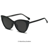 Women’s Magnetic Clip-On Polarized Sunglasses – Butterfly Frame