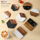 Luxury Wooden Drink Coaster Set – Non-Slip, Heat-Resistant Tableware for Modern Homes