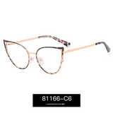 Women’s Cat Eye Blue Light Glasses – Metal Fashion Frame for Myopia or Daily Wear