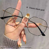 Ultra-Light Polygon Titanium Glasses Frame for Women – Anti-Blue Light Myopia Eyewear
