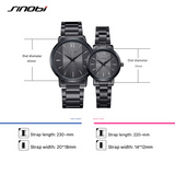 Sinobi Men's Stainless Steel Business Watch – Slim Waterproof Quartz Timepiece