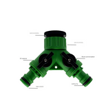 Garden Hose Splitter Connector – Plastic Green Nipple Diverter for Efficient Water Distribution