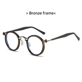 Retro Round Anti-Blue Light Glasses for Women – Full Frame Optical Eyewear