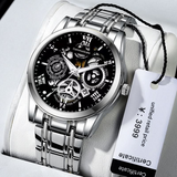 Men’s Hollow Luminous Quartz Watch – Calendar Display
