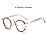 Retro Round Anti-Blue Light Glasses for Women – Full Frame Optical Eyewear