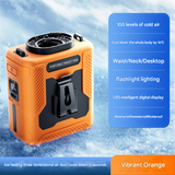 USB Rechargeable Waist Fan – Bladeless, High-Speed, 100-Gear Cooling Device