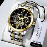 Men’s Hollow Luminous Quartz Watch – Calendar Display