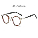 Retro Round Anti-Blue Light Glasses for Women – Full Frame Optical Eyewear