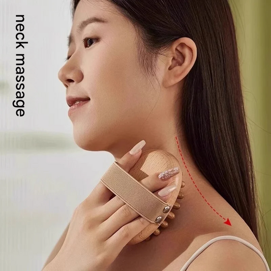 Wooden Meridian Massage Brush – Full Body Scraping Tool for Circulation & Relaxation