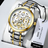 Men’s Hollow Luminous Quartz Watch – Calendar Display