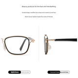 Retro Round-Square Anti-Blue Light Glasses Frame for Adults – TR90 + Metal Full Frame