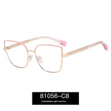 Women's Anti-Blue Light Metal Frame Glasses – Stylish Full-Rim Eyewear for Myopia