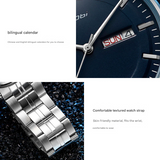 Sinobi Men’s Business Quartz Watch – Stainless Steel Strap, Day-Date Display, Waterproof