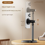 Magnetic Phone Stand for iPhone 13/14/15 – Telescopic Desktop Holder for Live Streaming & Video Calls