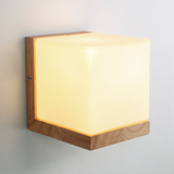 Modern Wood & Glass Wall Lamp – LED Bedroom & Aisle Light for Home Decor