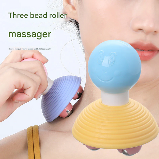 Three-Bead Roller Massager – Full Body Slimming Tool for Muscle Relief