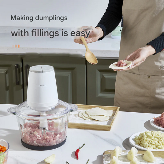 Electric Food Processor – Multi-Function Meat Grinder & Garlic Masher