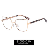 Women's Anti-Blue Light Metal Frame Glasses – Stylish Full-Rim Eyewear for Myopia