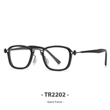 Retro Round-Square Anti-Blue Light Glasses Frame for Adults – TR90 + Metal Full Frame
