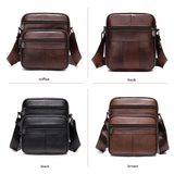 Men’s Leather Crossbody Bag – Retro Waterproof Messenger Bag for Daily Use