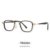 Retro Round-Square Anti-Blue Light Glasses Frame for Adults – TR90 + Metal Full Frame