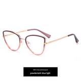Round Blue Light Blocking Glasses for Women – Metal Myopia Frames