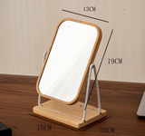 Rotatable Bamboo Makeup Mirror- Dressing Mirror