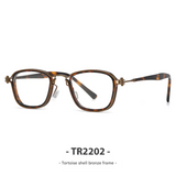 Retro Round-Square Anti-Blue Light Glasses Frame for Adults – TR90 + Metal Full Frame