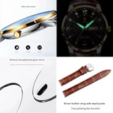 Ultra-Thin Women’s Elegant Stainless Steel Watch with Calendar & Luminous Dial