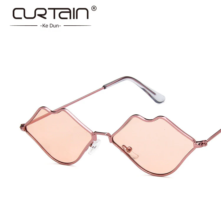 Women's Lip-Shaped Sunglasses – Trendy Metal UV400 Full Frame Eyewear