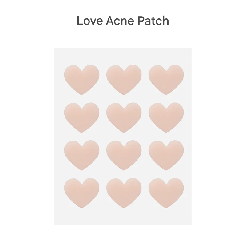 Cute Diamond Acne Patches – Pimple Covers in Heart & Flower Shapes, Skin-Safe