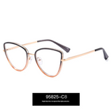 Round Blue Light Blocking Glasses for Women – Metal Myopia Frames