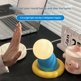 Doraemon Silicone Night Light – Lamp with Warm & White Light for Bedside or Kids' Room Decor