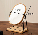 Rotatable Bamboo Makeup Mirror- Dressing Mirror