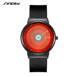 Sinobi Men's Modern Quartz Watch – Waterproof, Silicone Strap, Luxury Design