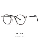 Retro Round-Square Anti-Blue Light Glasses Frame for Adults – TR90 + Metal Full Frame