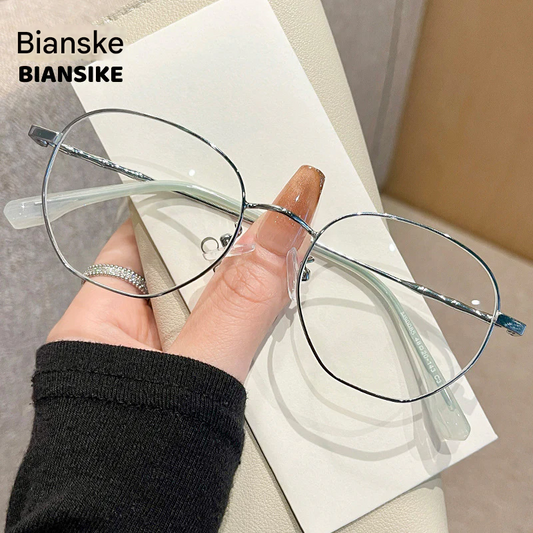 Artistic Hexagon Anti-Blue Light Glasses – Polygonal Full Frame Unisex Eyewear