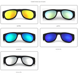 Foldable UV400 Fashion Sunglasses – TR90 Full Frame, Compact Mirror Shades