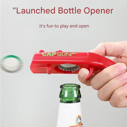 Creative Bottle Cap Launcher Opener – Fun T-Shaped ABS Beer Opener
