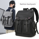 Unisex Urban Style PU Leather Student Backpack – Laptop Bag, 14-Inch Capacity
