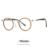 Retro Round-Square Anti-Blue Light Glasses Frame for Adults – TR90 + Metal Full Frame