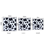 Foldable Multi-Purpose Storage Bag – Cow Pattern Travel Organizer for Cosmetics, Tablets & Daily Essentials