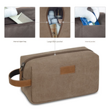Retro Waterproof Toiletry Bag - Canvas Travel Handbag