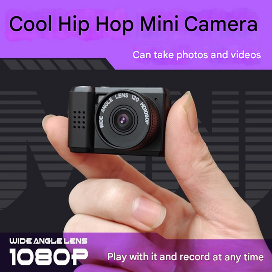 Mini Retro Digital Camera with Wide-Angle Lens – 1080P CCD Video, Compact SLR Style