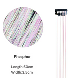 Classic Tinsel Hair Extensions – Long Sparkly PET Strands, 50cm Glitter Highlights (Set of 2)