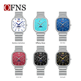 OFNS Square Quartz Watch with Moon Phase & Calendar – Waterproof Business Unisex Watch