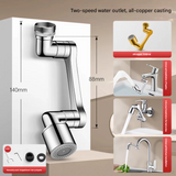 Rotating Faucet Extension Arm – 1440° Splash-Proof Aerator for Sink & Basin