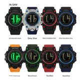 SANDA Men's Multifunctional Sports Digital Watch – Waterproof Luminous Watch with Alarm